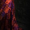 Pure Hand Block Printed drapes Raw Silk Saree