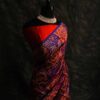 Pure Hand Block Printed drapes Raw Silk Saree