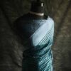 Pure Hand Block Printed black and silver Raw Silk Saree