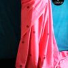 Solid pink Mul Cotton Saree