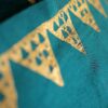 Pure Hand block Printed Blue and Green Raw Silk
