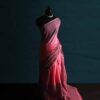 Pink Hand Block Printed Mul Cotton Saree