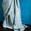 Pure Hand Block Pigment Printed Linen Saree
