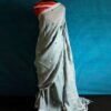 Pure Hand Block Pigment Printed Linen Saree