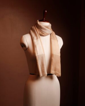 Nude Gradient Woolen Scarf for Women – Luxury Earthy Toned Winter Stole